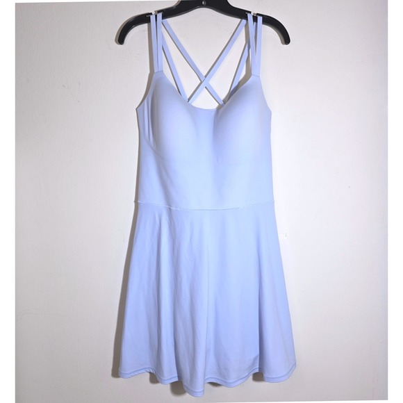 OFFLINE By Aerie Activewear Real Me Hold Up! Strappy Skort Dress Blue EUC - Picture 5 of 12